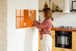 Tableau Magnétique Mural Tulup 90x60 cm Couleur orange Panneau Mémo Décoratif