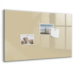 Tableau Magnétique Mural Tulup 60x40 cm Couleur beige Panneau Mémo Décoratif