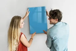 Tableau Magnétique Mural Tulup 40x60 cm Couleur bleue Idéal Bureau Et Maison