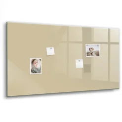 Tableau Magnétique Mural Tulup 120x60 cm Couleur beige Panneau Mémo Décoratif