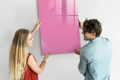 Tableau Magnétique Mural Tulup 70x100 cm Couleur rose Panneau Mémo Décoratif