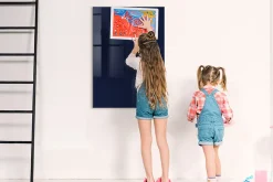 Tableau Magnétique Mural Tulup 70x100 cm Couleur : bleu marine foncé Panneau Mémo Décoratif