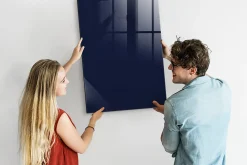 Tableau Magnétique Mural Tulup 70x100 cm Couleur : bleu marine foncé Panneau Mémo Décoratif