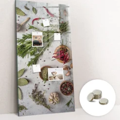 Tableau Magnétique Mural Tulup 60x120 cm Herbes Idéal Bureau Et Maison