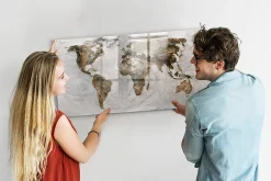 Tableau Magnétique Mural Tulup 120x60 cm Carte du vieux monde Idéal Bureau Et Maison