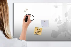Tableau Magnétique Mural Wallfluent 120x60 cm Carte de l'europe Marqueur noir Panneau Mémo Décoratif