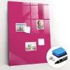 Tableau Magnétique Mural Wallfluent 70x100 cm Couleur rose intense Marqueur blanc Idéal Bureau Et Maison
