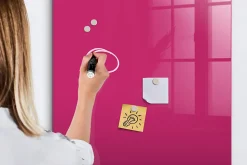 Tableau Magnétique Mural Wallfluent 70x100 cm Couleur rose intense Marqueur blanc Idéal Bureau Et Maison