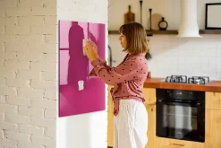 Tableau Magnétique Mural Wallfluent 70x100 cm Couleur rose intense Marqueur blanc Idéal Bureau Et Maison