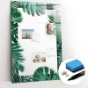 Tableau Magnétique Mural Wallfluent 60x90 cm Cadre monstera Marqueur noir Panneau Mémo Décoratif