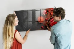 Tableau Magnétique Mural Wallfluent 120x60 cm Poivrons rouges Marqueur blanc Idéal Bureau Et Maison