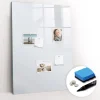 Tableau Magnétique Mural Wallfluent 70x100 cm Couleur : blanc foncé Marqueur noir Panneau Mémo Décoratif