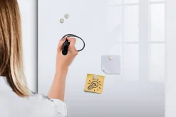 Tableau Magnétique Mural Wallfluent 70x100 cm Couleur : blanc foncé Marqueur noir Panneau Mémo Décoratif