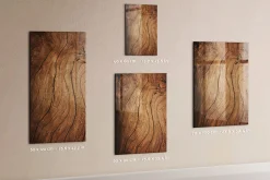 Tableau Magnétique Mural Wallfluent 60x90 cm Vieux bois Marqueur blanc Idéal Bureau Et Maison