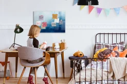 Tableau Magnétique Mural Wallfluent 60x40 cm Eau abstraite Marqueur noir Panneau Mémo Décoratif