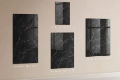 Tableau Magnétique Mural Wallfluent 60x90 cm Marbre foncé Marqueur blanc Idéal Bureau Et Maison