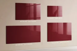 Tableau Magnétique Mural Wallfluent 90x60 cm Couleur bordeaux Marqueur blanc Panneau Mémo Décoratif