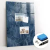 Tableau Magnétique Mural Wallfluent 40x60 cm Marbre décoratif Marqueur blanc Panneau Mémo Décoratif