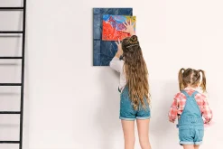 Tableau Magnétique Mural Wallfluent 40x60 cm Marbre décoratif Marqueur blanc Panneau Mémo Décoratif