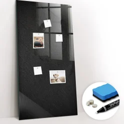 Tableau Magnétique Mural Wallfluent 60x120 cm Rocher sombre Marqueur blanc Idéal Bureau Et Maison