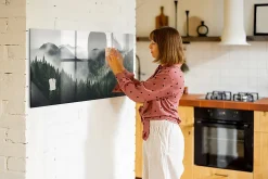 Tableau Magnétique Tulup 120x60 cm Paysage forestier Mémos & Organisation