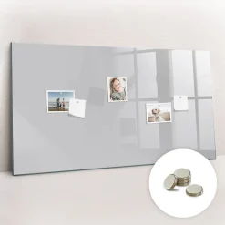 Tableau Magnétique Tulup 120x60 cm Couleur gris clair Mémos & Organisation