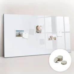 Tableau Magnétique Tulup 120x60 cm Couleur : blanc foncé En Verre De Planification