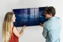 Tableau Magnétique Wallfluent 120x60 cm Étoiles du ciel sombre Marqueur blanc Mémos & Organisation