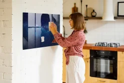 Tableau Magnétique Wallfluent 100x70 cm Étoiles du ciel sombre Marqueur blanc Mémos & Organisation