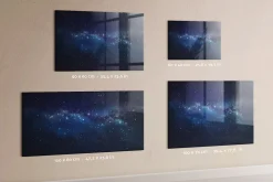Tableau Magnétique Wallfluent 100x70 cm Étoiles du ciel sombre Marqueur blanc Mémos & Organisation