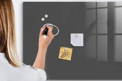 Tableau Magnétique Wallfluent 100x70 cm Couleur grise Marqueur blanc Mémos & Organisation