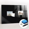 Tableau Magnétique Wallfluent 60x40 cm Couleur noire Marqueur blanc En Verre De Planification