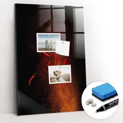 Tableau Magnétique Wallfluent 40x60 cm Piments forts Marqueur blanc Mémos & Organisation
