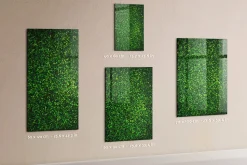 Tableau Magnétique Wallfluent 40x60 cm Feuilles de la plante de clôture Marqueur blanc En Verre De Planification