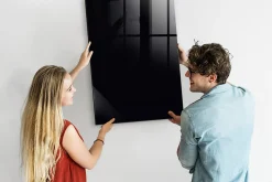 Tableau Magnétique Wallfluent 70x100 cm Couleur noire Marqueur blanc En Verre De Planification