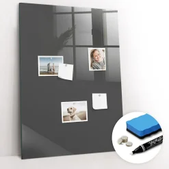 Tableau Magnétique Wallfluent 70x100 cm Couleur grise Marqueur blanc Mémos & Organisation
