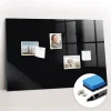 Tableau Magnétique Wallfluent 90x60 cm Couleur noire Marqueur blanc En Verre De Planification