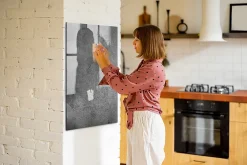 Tableau Magnétique Wallfluent 70x100 cm Béton Marqueur blanc En Verre De Planification