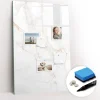 Tableau Magnétique Wallfluent 60x90 cm Marbre élégant Marqueur noir Mémos & Organisation