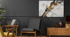 Tableau MARBRE Abstraktion Motif 120cm x 80cm - Parfait pour décorer votre salon, chambre ou bureau avec un design unique et élég
