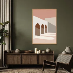 Tableau mural encadré architecture 65x97 cm Fabriqué en France