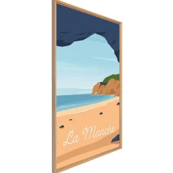 Tableau mural encadré la manche 65x97 cm Fabriqué en France