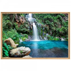 Tableau mural mat encadré cascade 65x97 cm Fabriqué en France