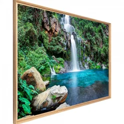 Tableau mural mat encadré cascade 65x97 cm Fabriqué en France