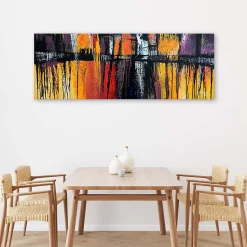 Tableau sur toile, Abstraction colorée 120x40 cm