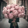 Tableau sur toile bouquet de pivoines