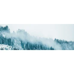Tableau sur toile brume de montagne 45x135 cm Fabriqué en France