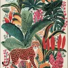 Tableau sur toile encadré jungle ethnique multicouleurs l.60 x H.90 cm Dada Art