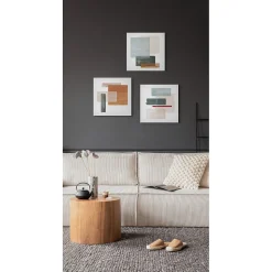 Tableau sur toile forme géométrique 30x30 cm Fabriqué en France
