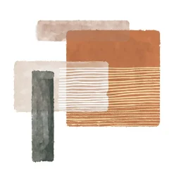 Tableau sur toile formes colorées 30x30 cm Fabriqué en France